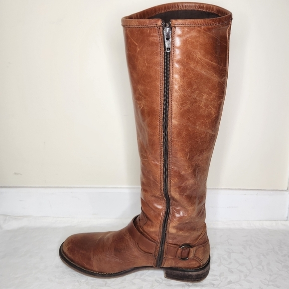 Hinge brown leather riding boots - Picture 4 of 16